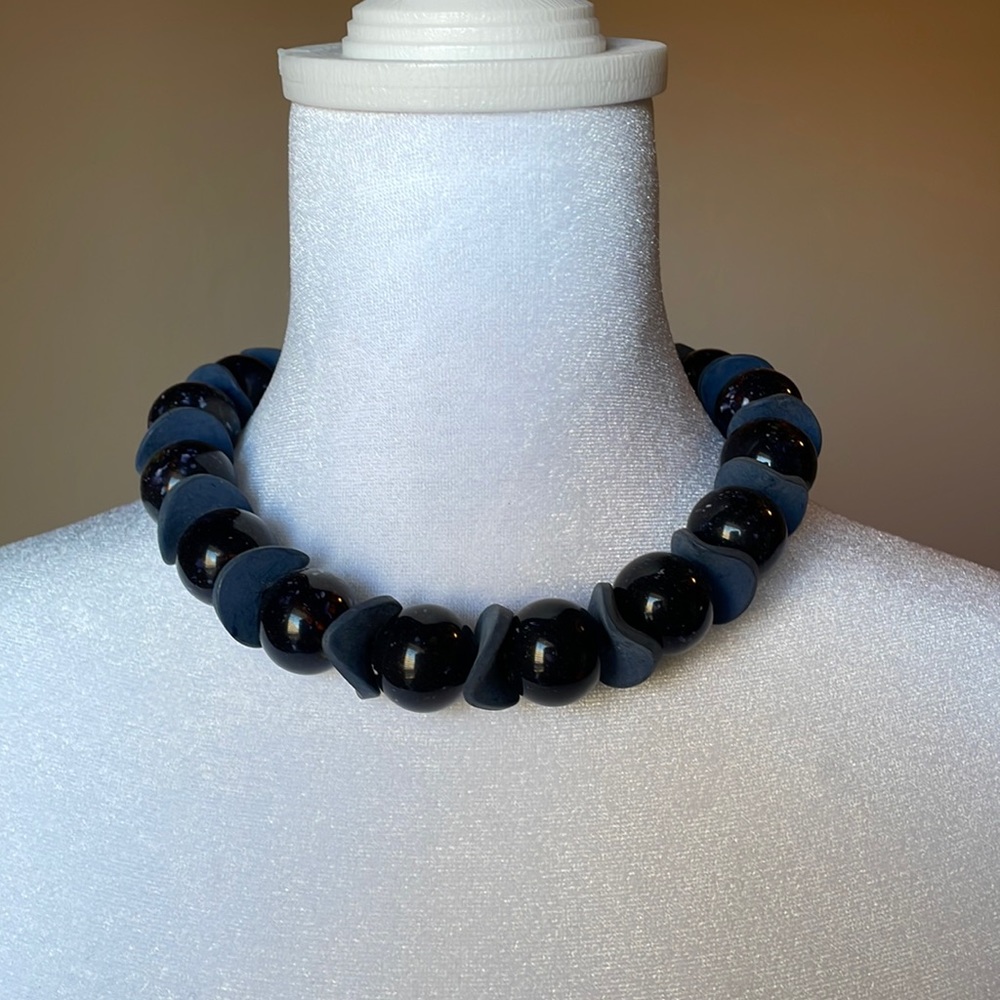 Black and Navy Necklace